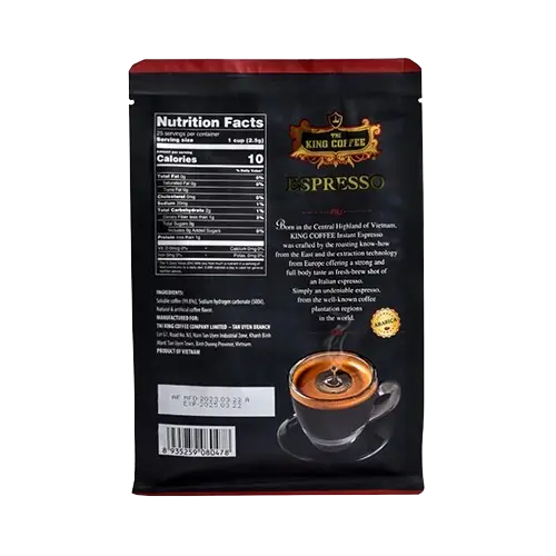 خرید اسپرسو فوری King Coffee | بسته ۲۵ ساشهای ۲.۵ گرمی ، قهوه فوری خوشطعم و با کیفیت مناسب مصرف روزانه