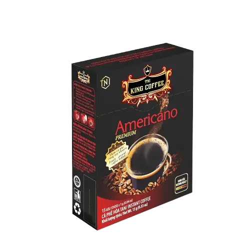 خرید قهوه فوری آمریکانو King Coffee | بسته ۱۵ ساشهای ۱ گرمی | قهوه فوری خوشعطر و با کیفیت برای مصرف روزانه