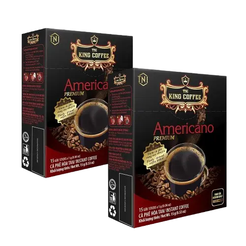 قهوه فوری آمریکانو King Coffee | بسته ۱۵ ساشهای ۱ گرمی ، قهوه فوری اصل با طعمی ملایم و عطر دلپذیر