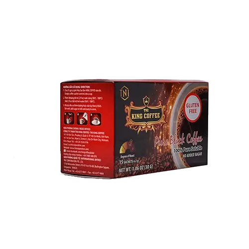 King Coffee Pure Black Instant Coffee 15 Sachets x 2g – premium instant coffee with rich aroma and bold flavor.