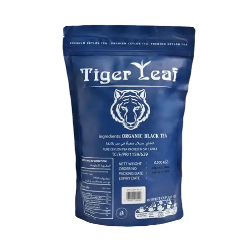 Tiger Organic Ceylon Tea | Blue Pack 500g – premium organic black tea with natural aroma and flavor
