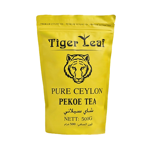 چای سیلانی پیکو Tiger | بستهبندی زرد ۵۰۰ گرمی ، چای سیاه با عطر غنی و طعم دلپذیر