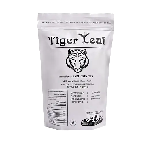 چای سیلانی ارل گری Tiger | بستهبندی سفید ۵۰۰ گرم | چای سیاه سیلان با طعم منحصر به فرد و عطر طبیعی