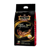 قهوه فوری سه در یک King Coffee بسته ۲۰ عددی ، کافی میکس با شکر و شیر خشک برای طعمی متعادل و خوشعطر