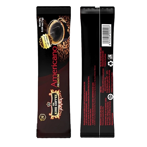 قهوه فوری آمریکانو King Coffee ساشه یک گرمی | قهوه تلخ و اصیل با طعمی کلاسیک و دلچسب