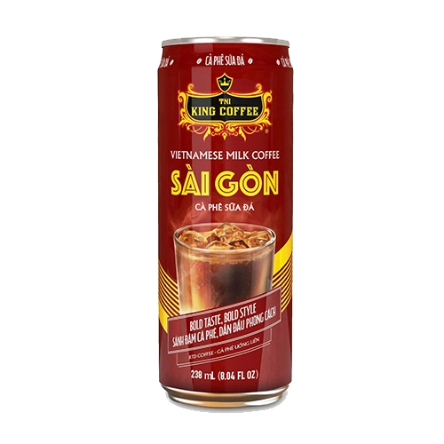 نوشیدنی قهوه یخی سایگون King Coffee قوطی ۲۳۸ میلیلیتری | قهوه سرد و انرژیزا با طعم اصیل ویتنامی
