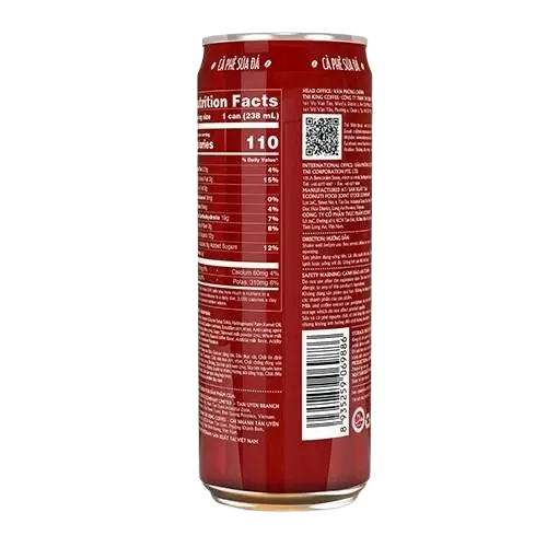 تصویر نوشیدنی قوطی قهوه یخی سایگون King Coffee | ۲۳۸ml | قهوه خنک آماده مصرف با عطر و طعم浓 قوی