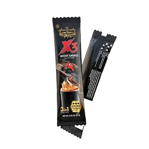 قهوه فوری سه در یک X3 King Coffee | بسته ۱۲ عددی ۲۷ گرمی | کافی میکس آماده با شکر و شیر خشک