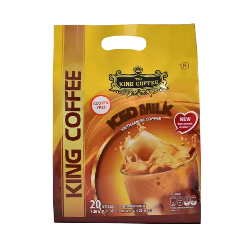 آیس کافی کاراملی King Coffee بسته ۲۰ عددی | نوشیدنی سرد و خوشطعم با عطر و طعم کاراملی