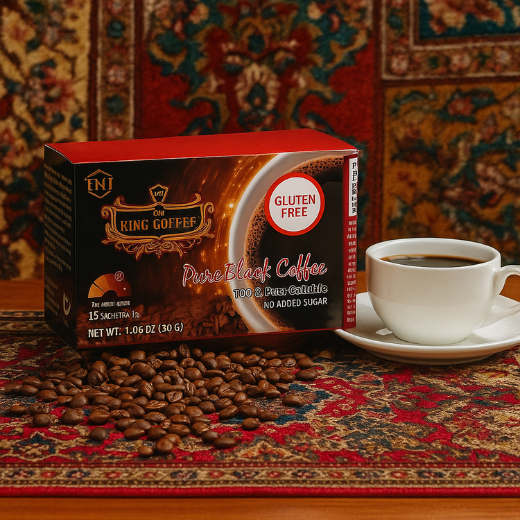 خرید قهوه فوری پور بلک King Coffee | بسته ۱۵ ساشهای ۲ گرمی ، قهوه فوری با کیفیت و طعمی عالی برای مصرف روزانه