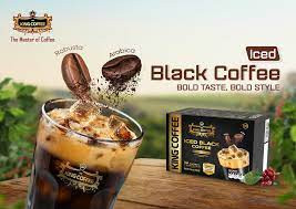 King Coffee Ice Black Instant Coffee 16g x10 | refreshing cold instant coffee drink with bold flavor