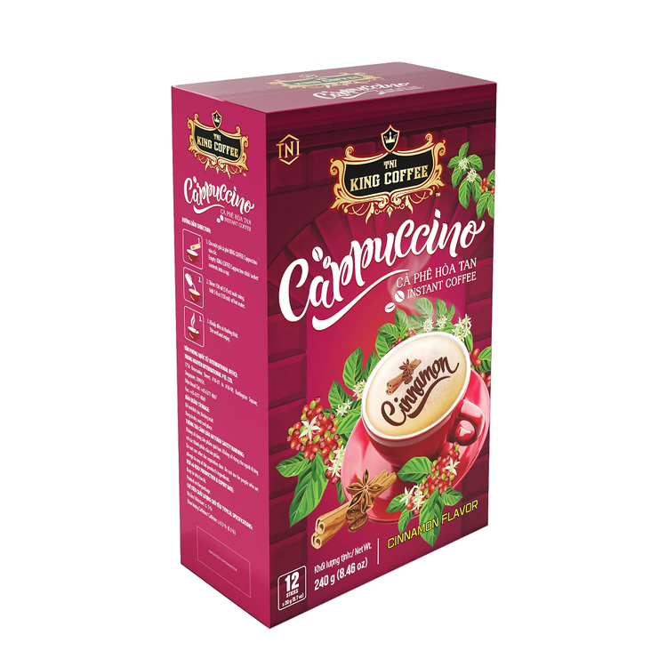 Cappuccino Cinnamon King Coffee– aromatic instant cappuccino with smooth creamy foam