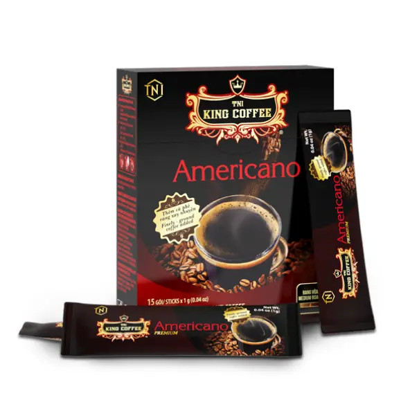 خرید قهوه فوری آمریکانو King Coffee – ساشه تکنفره ۱ گرمی - مناسب برای محل کار و سفر