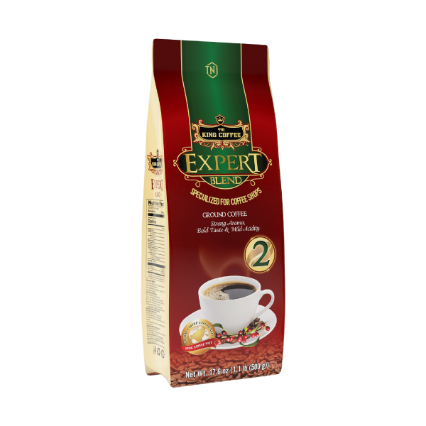 قهوه دمی اکسپرت بلند ۲ King Coffee | Expert Blend | دانههای تازه برای دمآوری حرفهای و طعم غنی