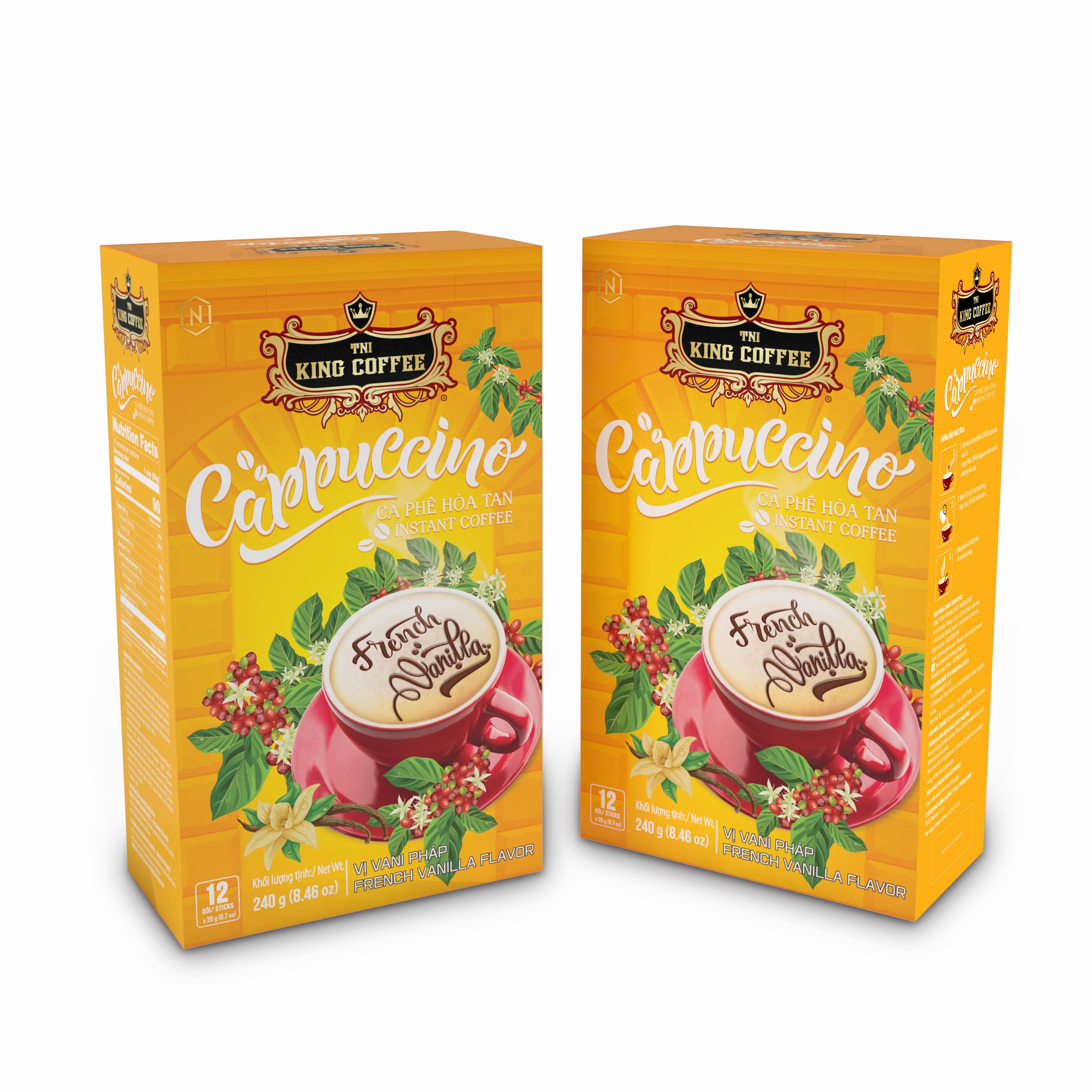 کاپوچینو وانیل فوری کینگ کافی، بسته ۱۲ عددی ۲۰ گرمی