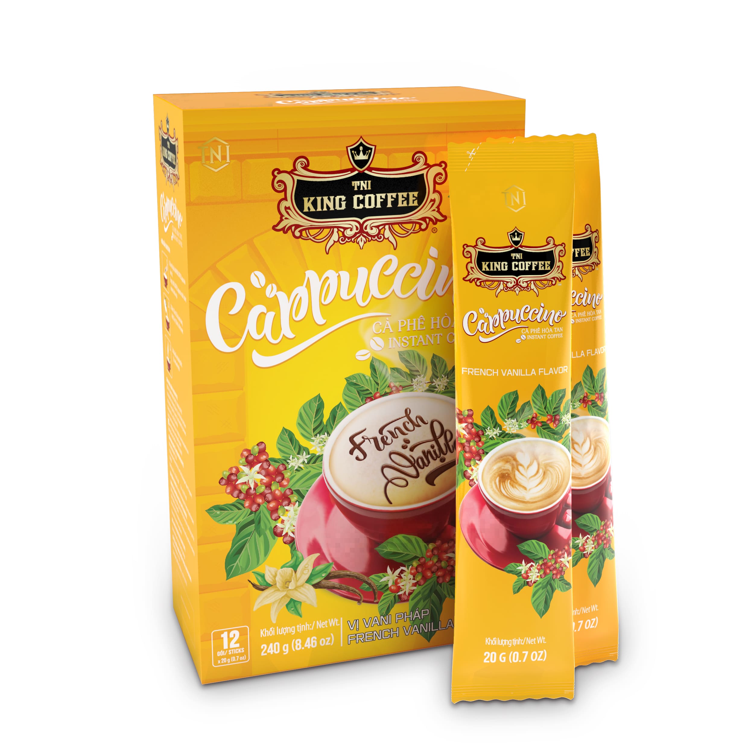 قهوه کاپوچینو با عصاره وانیل – King Coffee